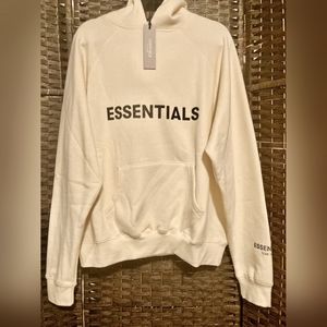 Fear of God Essentials Pullover Hoodie Cream OVERSIZED Small New With Tags